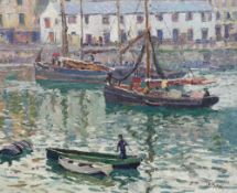 § § John Anthony Park (English, 1880-1962) West Country harbour sceneoil on canvas boardsigned31 x