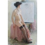 Konstantin Razumov (Russian, b.1974) 'The Painter's Model'oil on canvassigned33 x 23cm***CONDITION