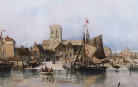 Richard Henry Nibbs (English, 1816–1893) 'Old Shoreham Harbour'watercoloursigned38 x 60cm***