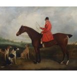 Circle of John Ferneley Snr (1762-1860) A huntsman and hounds in a landscapeoil on canvas69 x
