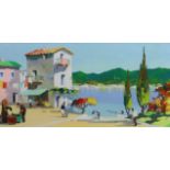 § § Cecil Rochfort D'Oyly John (English, 1906-1993) 'Along the Spanish Riviera, near Benidorm'oil on