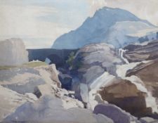 Charles Knight (British, 1901-1990) 'Rhaidar Ogwen, North Wales'watercoloursigned in ink,