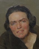 Amy Katherine Browning ROI SWA (English, 1882-1970) Portrait of Hester Wood (Harvey Cleminson)oil on