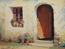 § § Robert Chailloux (French, 1913-2006) 'The Open Door'oil on boardsigned26 x 34cm***CONDITION