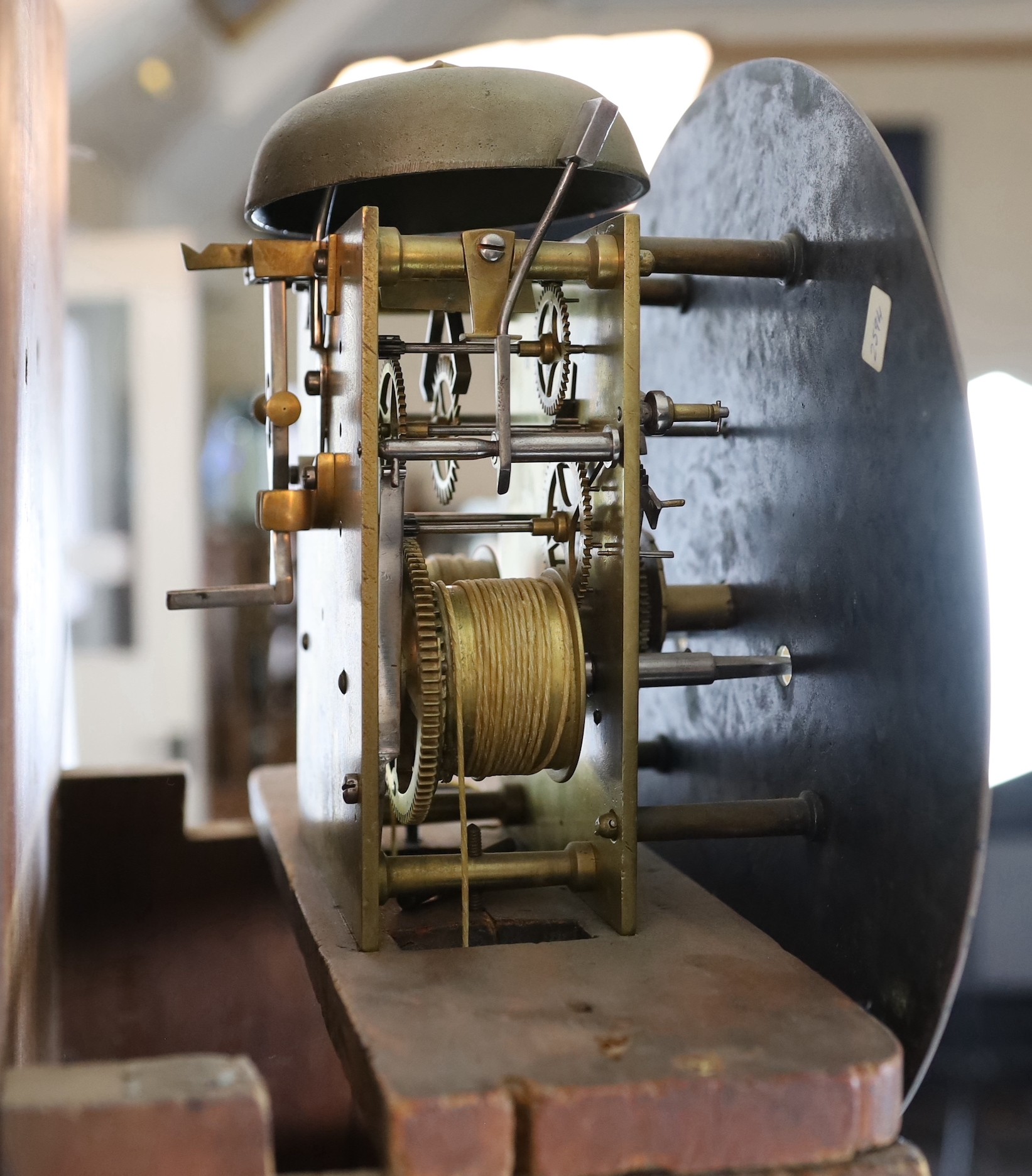 James Edwards of London. An early Victorian flame mahogany cased regulator, with silvered dial, - Image 5 of 6