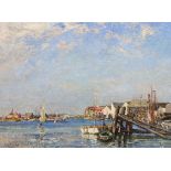 Emily Beatrice Bland (English, 1864-1951) 'Littlehampton Harbour'oil on canvassigned44 x 60cm***