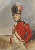 Arthur William Devis (English, 1763-1822) Portrait of Lieutenant Colonel Cockburnwatercoloursigned