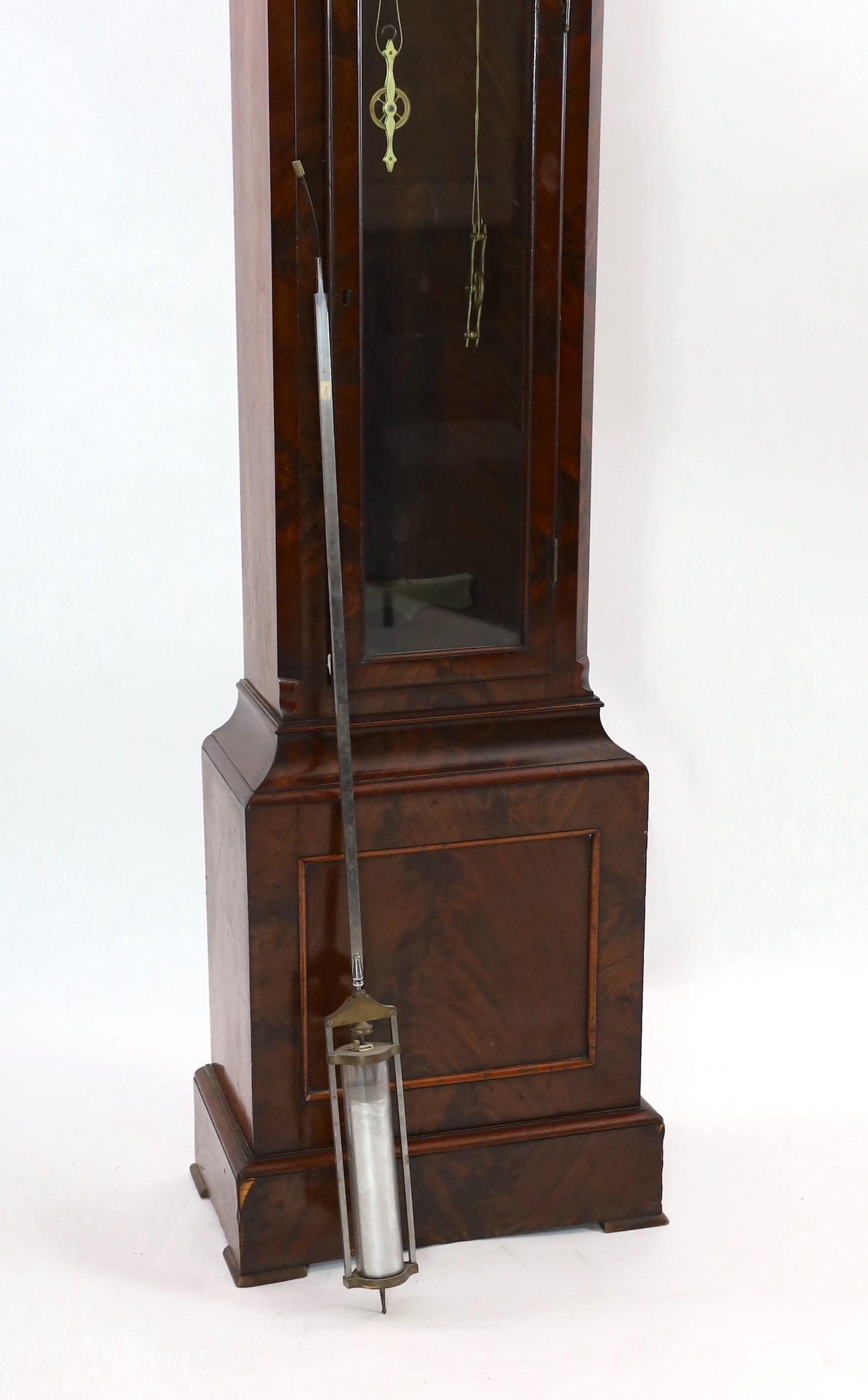 James Edwards of London. An early Victorian flame mahogany cased regulator, with silvered dial, - Image 3 of 6