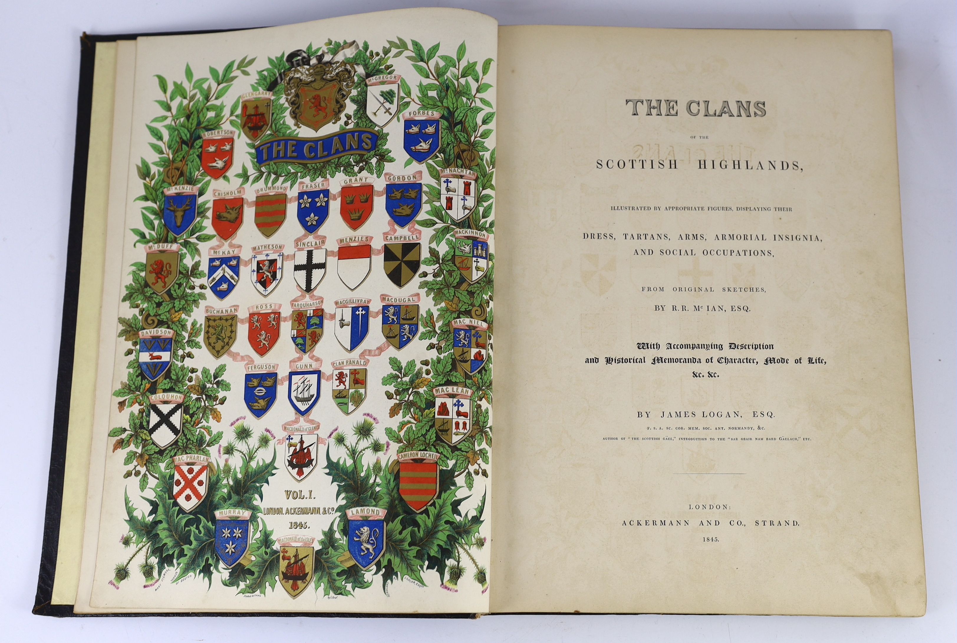 ° ° Logan, James (1794-1872) - The Clans of the Scottish Highlands, illustrated by appropriate - Image 2 of 9