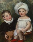 Circle of Sir Thomas Lawrence (British, 1769-1830) Portrait of two childrenoil on canvas75 x