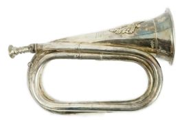 The Cameronians (Scottish Rifles). A George V silver presentation bugle, H.Potter & Co., London,