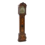 Gerrit Bramer of Amsterdam. An 18th century Dutch marquetry inlaid walnut eight day longcase