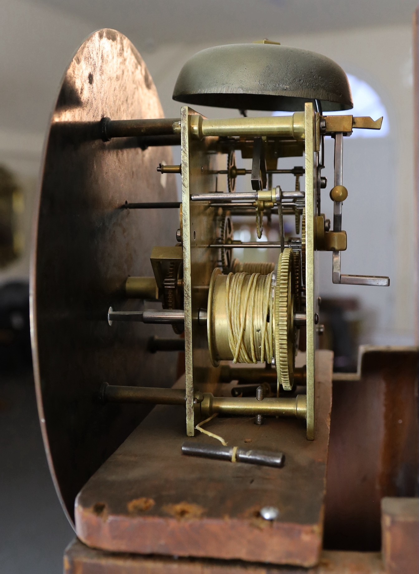 James Edwards of London. An early Victorian flame mahogany cased regulator, with silvered dial, - Image 6 of 6