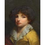 19th century Continental School Portrait of a youth wearing a yellow jacketoil on wooden panel39 x