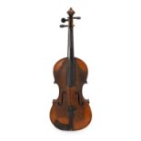 An Italian violin, 2nd half 19th century, with medium colour to the two-piece back sides and neck,