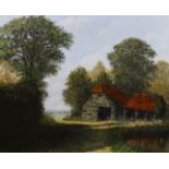 § § Edward Hersey (English, b.1948) Barn in a landscapeoil on canvassigned45 x 55cm***CONDITION