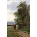 David Farquarson A.R.A., A.R.S.A., R.S.W. (Scottish, 1839-1907) 'A Field Road'oil on canvassigned