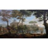 Manner of Claude Lorrain (1600-1682) A river landscape near Romeoil on canvas60 x 97cm***CONDITION