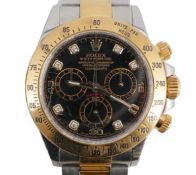 A gentleman's 2015 18ct gold and stainless steel Rolex Oyster Perpetual Daytona Cosmograph wrist