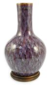 A large Chinese flambé-glazed bottle vase, tianqiuping, 18th/19th century, covered in a thick