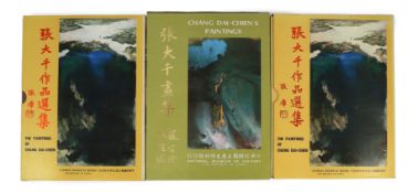 ° ° The Paintings of Chang Dai-Chien [Zhang Daqian], three volumes, printed in Taipei c.1980***