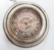 A 19th century base metal pair cased keywind verge pocket watch by George Prior, for the Turkish