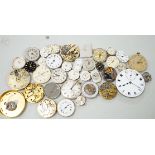 A quantity of assorted wrist and pocket watch parts and movements.