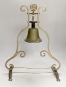 A Masonic table bell, 1895, New York, 53cm tall
