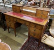 An Edwardian Edwards & Roberts Sheraton Revival satinwood banded marquetry inlaid mahogany