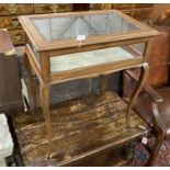 An Edwardian satinwood banded rectangular mahogany bijouterie table, width 63cm, depth 42cm,