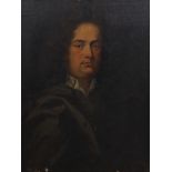 19th century English School, oil on canvas, Portrait of a gentleman in the 18th century manner, 71 x