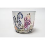 A Chinese famille rose enamel cup, 7cm high