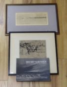 Sir Frank Short R.A. (1857-1945), four drypoint etchings, 'Entrance to the Mersey', 'Polperro