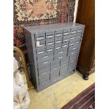 An industrial style multi drawer tool cabinet, width 92cm, depth 30cm, height 107cm