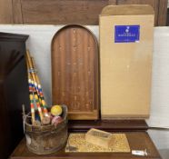 A child's croquet set and assorted games etc.