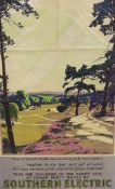 Walter Ernest Spradbery (1889-1969), lithographic poster for Southern Railways, 'Oxshott Heath,