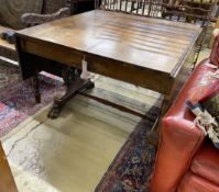 A George IV rosewood sofa table, with claw feet, width 93cm, depth 91cm, height 71cm