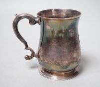 A George III silver baluster mug, Shaw & Priest, London, 1750, 92mm, 5.7oz.