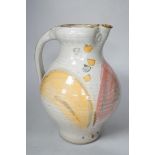 A Roger Cockram Studio pottery jug, 31cm high