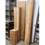 Nineteen lengths of 'Parana' pine boards, largest piece width 38cm, height 176cm