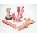 Five Chinese coral fragments