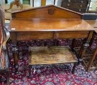A Victorian mahogany hall table, width 122cm, depth 41cm, height 102cm