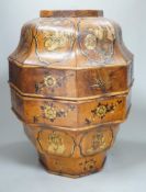 A Chinese picnic box, reversible function, late Qing dynasty, 37cm high