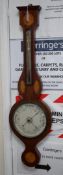 A mahogany shell inlaid barometer, 92cm high