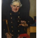 A. Robinson, oil on canvas, Portrait of a Chelsea Pensioner, signed and dated 1894, 74 x 64cm