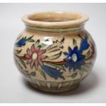 A Persian Fritware pottery jar, Qajar dynasty,12cm high