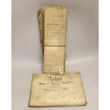 A group of Deeds, Wills, etc, 18th/19th century