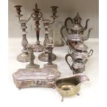 A quantity of silver plated wares