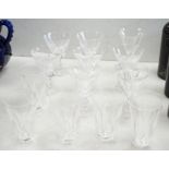 Waterford crystal. A set of seven wine glasses and five tumblers and another wine glass