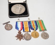 A World War I/World War II group of four Medals to M2–101459 PTE. J. Bourne. A.S.C., A war medal two